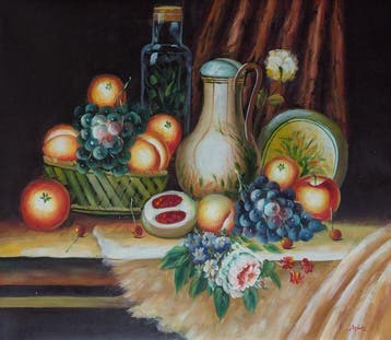 Scuola inglese (XX) - Still life with fruit