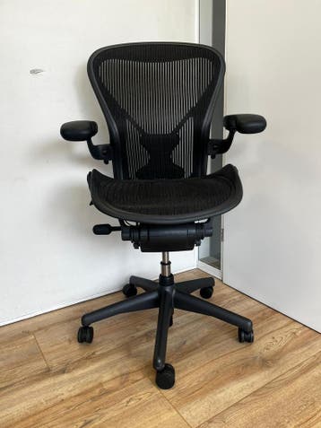 Herman And Miller Office Chair | Posturefit, Verzenden, Zwart, Zo goed als nieuw, Bureaustoel