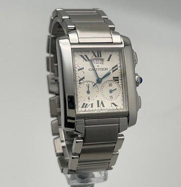 Cartier - Tank Française Chronoflex - W51024Q3 - Heren -, Nieuw