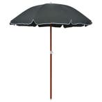 vidaXL Parasol met stalen paal 180 cm antracietkleurig, Verzenden, Nieuw, 1 tot 2 meter