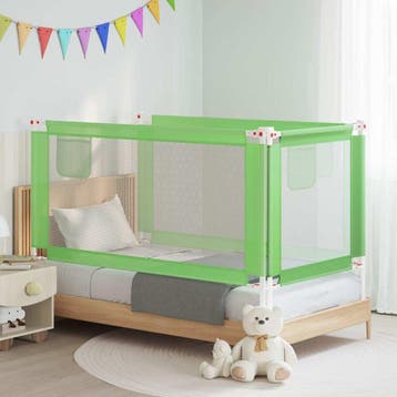 vidaXL Bedhekje peuter 160x25 cm stof groen, Verzenden, Nieuw