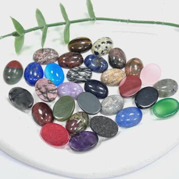 10x Kristal Cabochons Ovaal 13x18mm - Natuurlijke Helende St, Verzenden, Nieuw