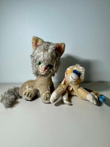 Steiff - Speelgoed Monkey, Cat, - Lot of 2 x Toys