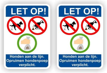 Hondenpoep opruimen sticker set (943.35), Verzenden, Nieuw, Overige typen