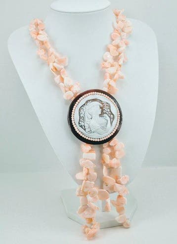Koraal - Zilver - Halsketting - CORALLO ROSA