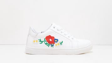 Dames sneaker wit met bloem motief 2500000000461, Verzenden, Gelezen