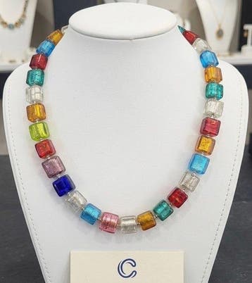 24 karaat - Geel goud, Murano - Halsketting