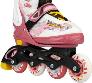 Nijdam Skeelers - Verstelbaar - Fruity Fro-yo - Roze - Maat, Sport en Fitness, Skeelers, Ophalen of Verzenden, Zo goed als nieuw