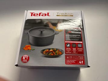 Tefal Tradition E22546 - Gietijzeren braadpan 24 cm - Slow, Verzenden, Nieuw
