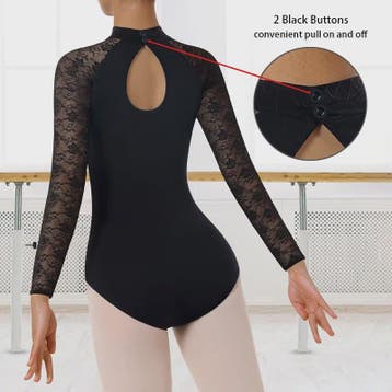 Dames Ballet Dans Leotard met Lange Mouwen, Turtleneck en Ka, Verzenden, Nieuw