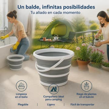 Opvouwbare Emmer 10L - Draagbaar, Multifunctioneel voor Auto, Huis en Inrichting, Emmers, Verzenden, Nieuw