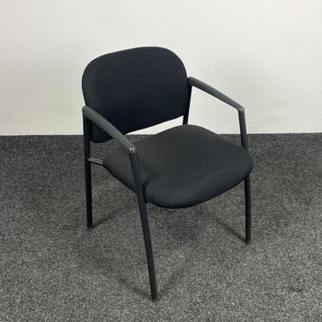 Ahrend 320 Vergaderstoel - Rechte Armleggers - Zwart Onderst, Ophalen of Verzenden, Nieuw, Zwart