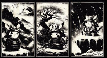 Æ (XX-XXI) - (Set of 3) “Pikachu Bushid — Sword of, Nieuw