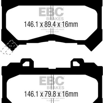 EBC 15+ Chevrolet Colorado 2.5 Yellowstuff Front Brake Pads, Ophalen of Verzenden, Nieuw