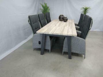 te velde tuinmeubelen tuinset ross met 4so derby 240 tafel, Overige materialen, Eettafel, 6 zitplaatsen, Nieuw
