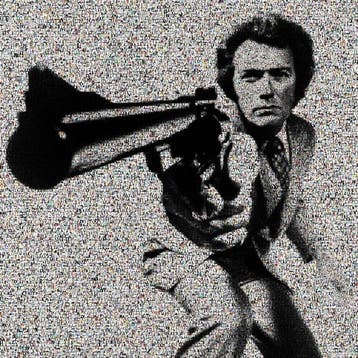 Crypto Clint Eastwood - Magnum Force- Format XL 60x60 -, Nieuw