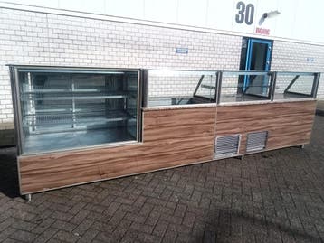 Bainmarie - Saladette - Vitrine met werkblad - B437 x D88 x, Zakelijke goederen, Kantoor en Winkelinrichting | Winkel en Inventaris