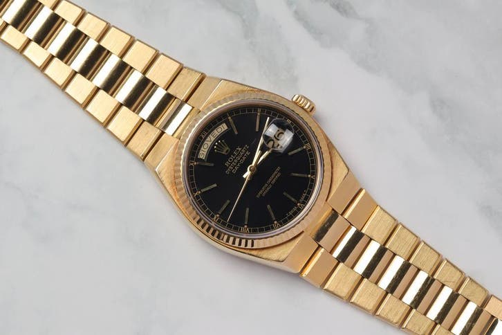 Rolex Oysterquartz Day-Date 19018 – 1978, Sieraden, Tassen en Uiterlijk, Horloges | Heren, Goud, Gebruikt, Goud, Rolex, Polshorloge