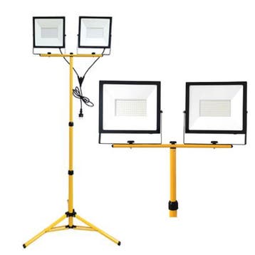 Dubbele LED Bouwlamp 2x 100W op statief, Ophalen of Verzenden, Nieuw, 50 tot 200 watt, Lamp met armatuur