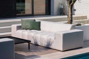 Flow Syra 3-zits loungebank graumel chalk |, Ophalen of Verzenden, Nieuw
