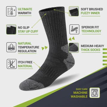 5 Paar Merino Wol Wandelsokken - Warm, Ademend & Compressie, Verzenden, Nieuw