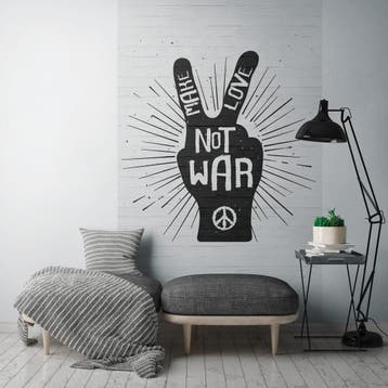 Profhome 398291-GU Fotobehang baksteen mat wit zwart 1,59 m, Verzenden