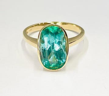 Zonder minimumprijs - Ring - 14 karaat Geel goud - 3.31ct., Nieuw