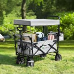 Inklapbare Bolderkar / Transportwagen - Max. 120 kg - Grijs, Caravans en Kamperen, Bolderkarren, Verzenden, Nieuw