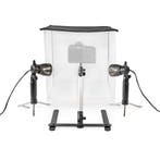 Fotostudio set 40 x 40 cm | 2800 K | 4x Achtergronddoek, Verzenden, Nieuw, Complete fotostudio