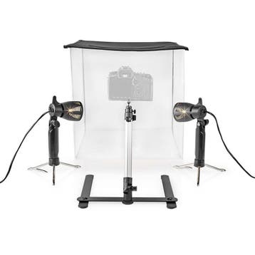 Fotostudio set 40 x 40 cm | 2800 K | 4x Achtergronddoek, Audio, Tv en Foto, Fotografie | Fotostudio en Toebehoren, Verzenden, Nieuw