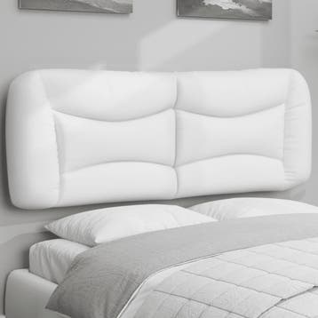 vidaXL Hoofdbordkussen Hvar 140 cm kunstleer wit, Verzenden, Nieuw, Wit, Overige materialen