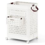 2dekans | Coast Wasmand op Wielen Wit – 75L – 43,5 x 34 x 61, Ophalen of Verzenden, Zo goed als nieuw
