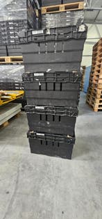Nestbare Stapelbak, 600x400x360 mm, euronorm, zwart, Gebruikt, 40 tot 60 cm, 50 tot 75 cm, Bak of Kist