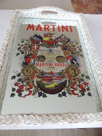 Reclamebord - Martini - Prachtig en groot tafelblad, Antiek en Kunst