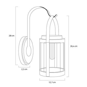 Solar wandlamp Venice - Led filament - Op zonne-energie, Zonne-energie, Kunststof, Verzenden, Minder dan 50 watt