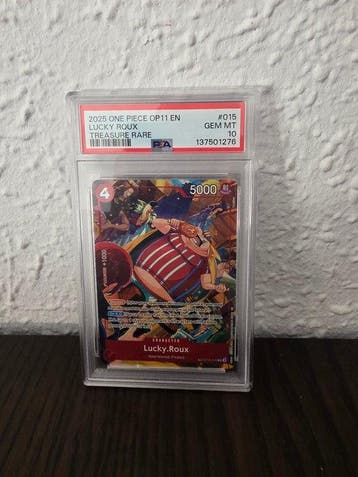 Bandai - 1 Graded card - One Piece - Lucky Roux #015 Limited, Nieuw