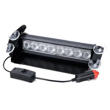 Blauw 8 LED Dashboard Strobe Flash zwaailicht, Auto diversen, Ophalen of Verzenden