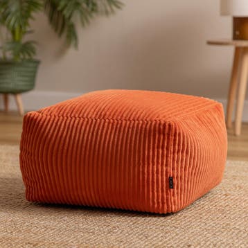 Theo Corduroy Poef - Terracotta, Verzenden, Nieuw