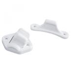 Deurvanger 2-delig Beweegbaar Wit 3mm, Nieuw