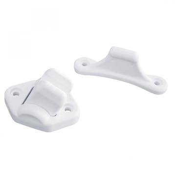 Deurvanger 2-delig Beweegbaar Wit 3mm, Nieuw