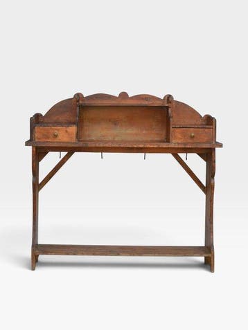 Secretaire - Hout, Metaal - Klein kastje met schrijftafel