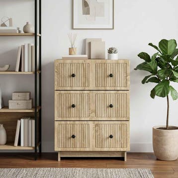 vidaXL Ladenkast 66 x 34,5 x 90 cm Bewerkt hout Sonoma Eiken, Verzenden, Nieuw
