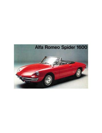 1966 ALFA ROMEO SPIDER 1600 BROCHURE FRANS, Nieuw, Alfa Romeo, Author