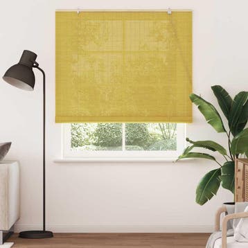 vidaXL Rolgordijn Geel 140 x 220 cm Bamboe, Verzenden, Nieuw, Geel