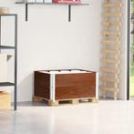 vidaXL Palletopzetranden 2 st 80x60 cm massief grenenhout, Verzenden