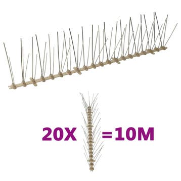 vidaXL Vogel- en duivenpinnen met 5 rijen 20 st 10 m, Dieren en Toebehoren, Verzenden, Nieuw
