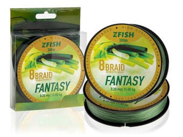 Gevlochten Lijn Fantasy Groen 8-Braid 300 m. - Karper XL, Watersport en Boten, Verzenden, Nieuw, Vislijn