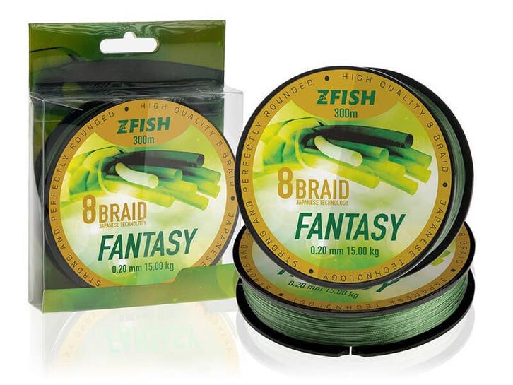 Gevlochten Lijn Fantasy Groen 8-Braid 300 m. - Karper XL, Watersport en Boten, Hengelsport | Karpervissen, Vislijn, Nieuw, Verzenden