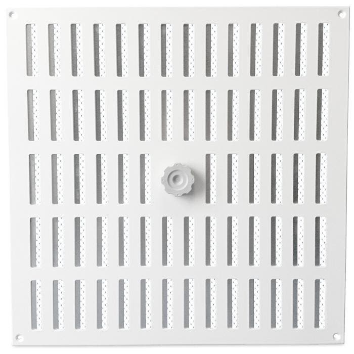 Aluminium afsluitbaar schuifrooster opbouw 350 x 350mm - WIT, Doe-het-zelf en Verbouw, Ventilatie en Afzuiging, Nieuw, Verzenden