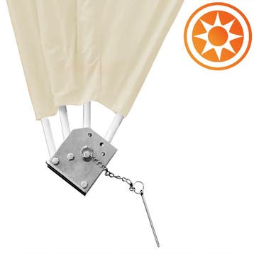 Luifel Beige 140x140cm Uitvouwbaar (Balkon, Tuin en Terras), Verzenden, Nieuw
